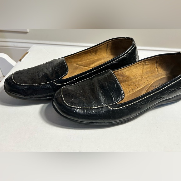 Natural Soul Black Croc-Embossed Flats 7M - Picture 2 of 7
